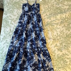Trixxi Blue and White Floral Dress